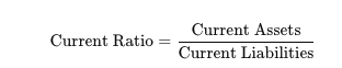 current ratio for current assets